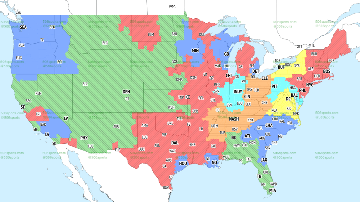 TV broadcast maps for Week 3 of NFL action