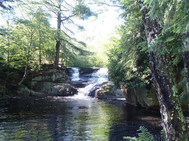 A waterfall at Pinchot State Forest.