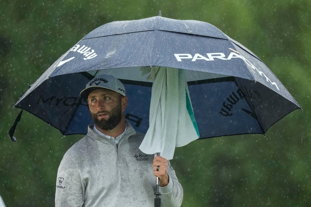 Jon Rahm had leader Brooks Koepka in his sights on day four of the Masters (Charlie Riedel/AP) (AP)