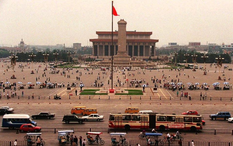  Beijing's Tiananmen Square, on its seventh anniversary - AFP