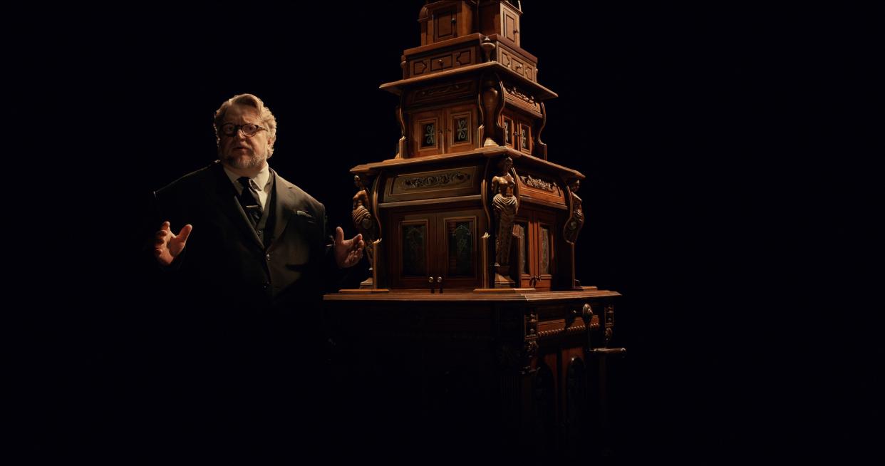Guillermo del Toro's Cabinet Of Curiosities. Executive Producer Guillermo del Toro in episode “Lot 36” of Guillermo del Toro's Cabinet Of Curiosities. Cr. Courtesy Of Netflix © 2022
