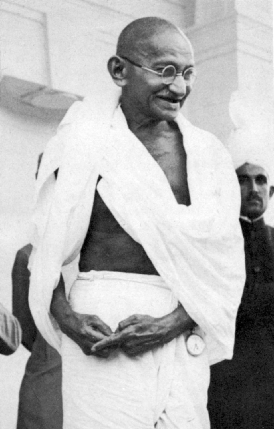 Mohandas Karamchand Gandhi (1869-1948), known as Mahatma (Great Soul), Indian Nationalist leader. (Photo by Ann Ronan Pictures/Print Collector/Getty Images)