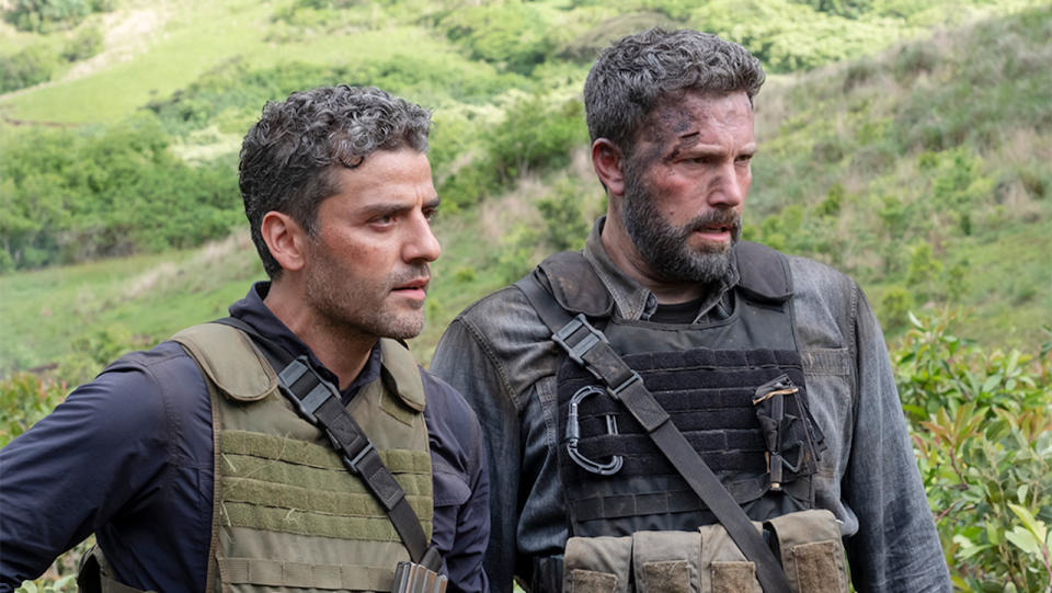 <p> Think of Triple Frontier as Ocean’s Eleven with a military slant. J.C Chandor directs from a script he co-wrote with Zero Dark Thirty’s Mark Boal for the testosterone movie of the year, that tells of a group of former Special Forces Operatives who band together to rob a noted cartel drug lord. It’s hardly new, plot-wise, but the movie brings out plenty of surprises beneath its pecs. Notably, its cast manages to venture into interesting territory with their characters, who find themselves in dire straits when a simple plan goes wrong. </p> <p> Oscar Isaac leads as Santiago “Pope” Garcia, a DEA Agent who reunites his former team (Ben Affleck on top form, Charlie Hunnam, Pedro Pascal, and Garrett Hedlund) to carry out the heist, that undoubtedly doesn’t pan out the way they expect. Netflix struck gold with this winning combo of top-shelf A-listers, taut, precision scripting, and great action sequences that have your heart in your throat. One of the best action movies on Netflix, Triple Frontier packs equal amounts of brawn and brain and is eminently watchable.  </p>