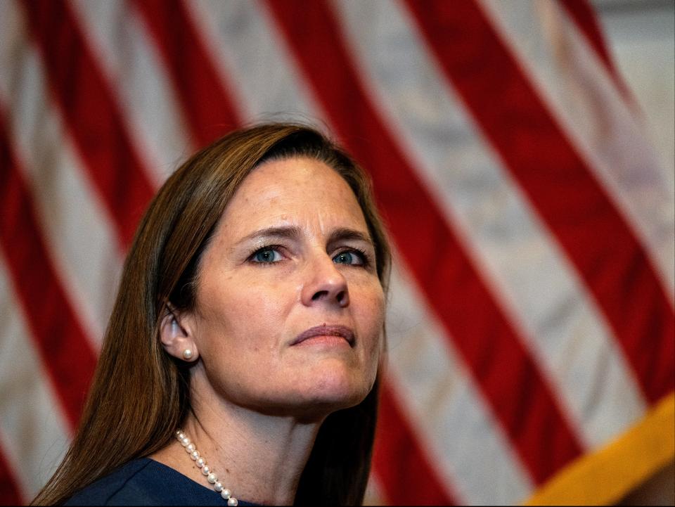 Judge Amy Coney Barrett, US President Donald Trump's nominee for the U.S. Supreme Court (REUTERS)