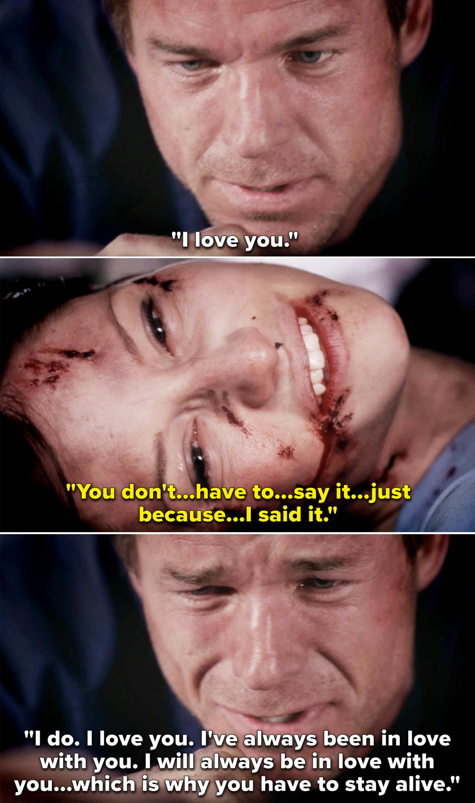 Screenshots from "Grey's Anatomy"