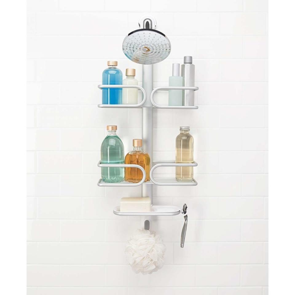 Get rid of the clutter lining your shower with this rust-proof caddy, <a href="https://www.oxo.com/products/storage-organization/bathroom/aluminum-3-tier-shower-caddy" target="_blank">$50</a>.