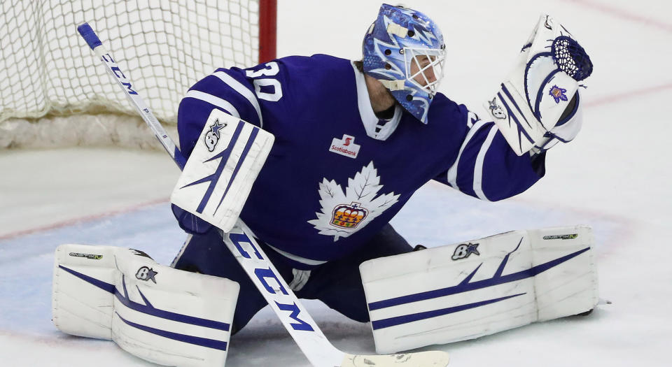 Kasimir Kaskisuo has been placed on waivers by the Toronto Maple Leafs. (Steve Russell/Toronto Star via Getty Images)