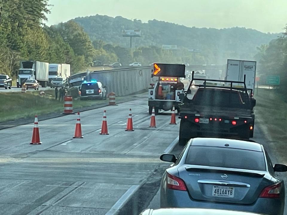 The scene of an Oct. 14 traffic jam on Interstate 59. Among those snarled in the traffic were members of Gadsden State Community College's Show Band.