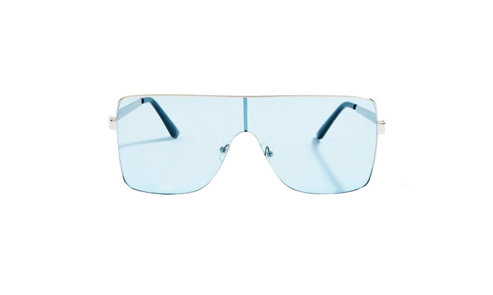 <p>Extreme visor sunglasses, $38, <a rel="nofollow noopener" href="http://us.topshop.com/en/tsus/product/bags-accessories-7594012/sunglasses-70523/extreme-visor-sunglasses-7577991?bi=40&ps=20" target="_blank" data-ylk="slk:topshop.com;elm:context_link;itc:0;sec:content-canvas" class="link ">topshop.com</a> </p>