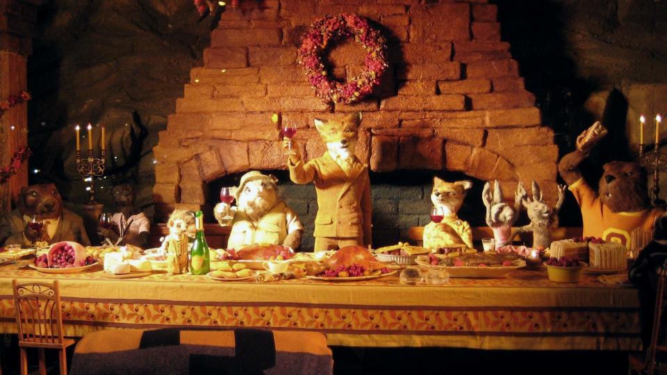 A dinner scene in Fantastic Mr. Fox