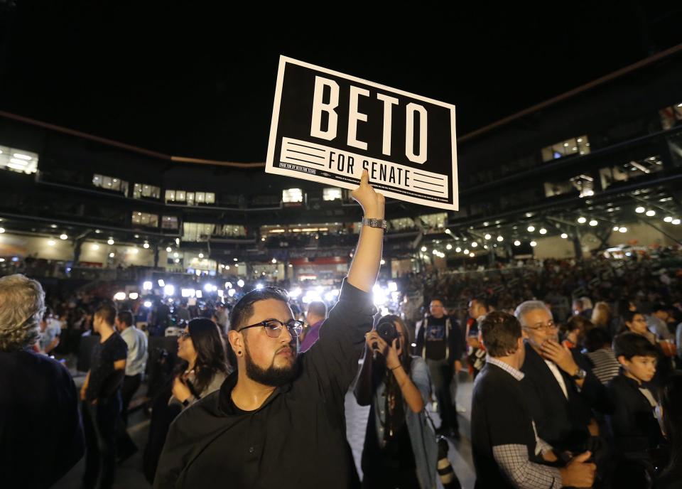 Texas Senate candidate Beto O'Rourke took the stage a little after 10 pm Tuesday alongside his wife Amy Sanders O'Rouke and conceded the race to incumbent Ted Cruz. A sad but still energized crowd cheered on O'Rourke as he gave a passionate speech to the packed-to-the-gills Southwest University Park.