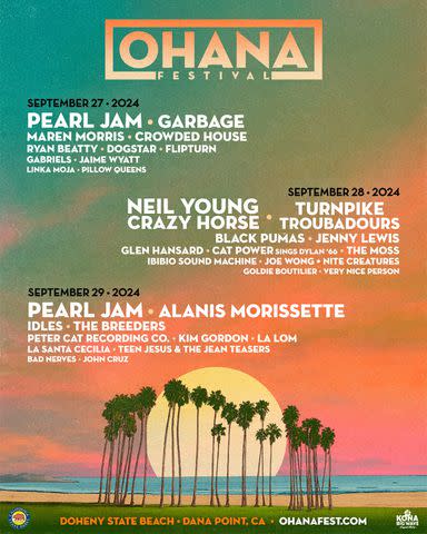 <p>Ohana Festival/Instagram</p> Ohana Festival