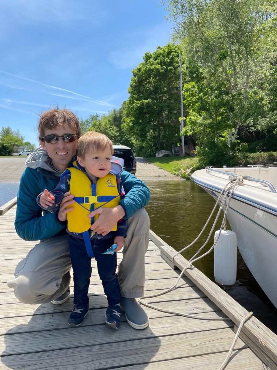 New Hampshire resident Brent Borodic, photographed with his son Grant, died in what is believed to be a boating accident on Sept. 3 at Saquatucket Harbor in Harwichport.