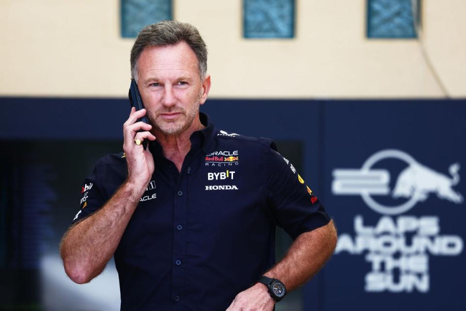 Christian Horner in Bahrain on Thursday (Getty Images)