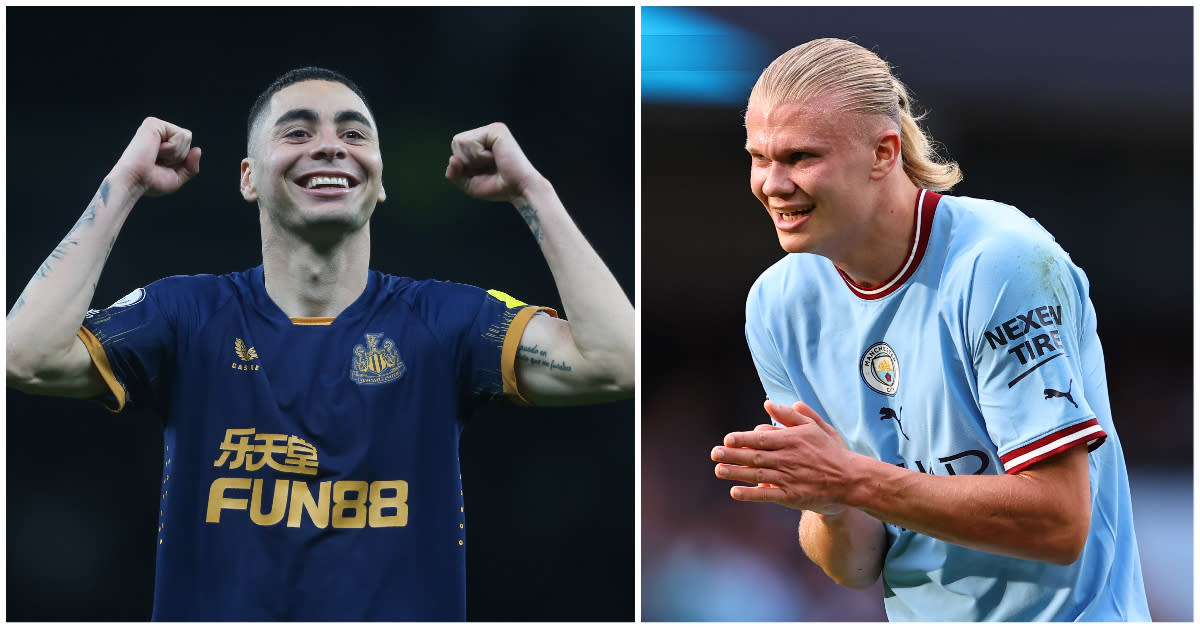 State-owned, oil-rich EPL clubs Newcastle (left) and Manchester City are flying high in the top four of the Premier League table. (PHOTOS: Getty Images)