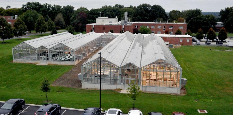 New greenhouses hopefully will be built to the right of these greenhouses that were replaced after the tornado of 2010.