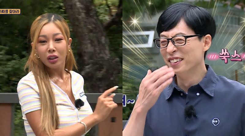 ▲劉在錫（右）很照顧隻身在韓國打拚的Jessi，讓她形容前輩的存在像爸爸。（圖／friDay影音）