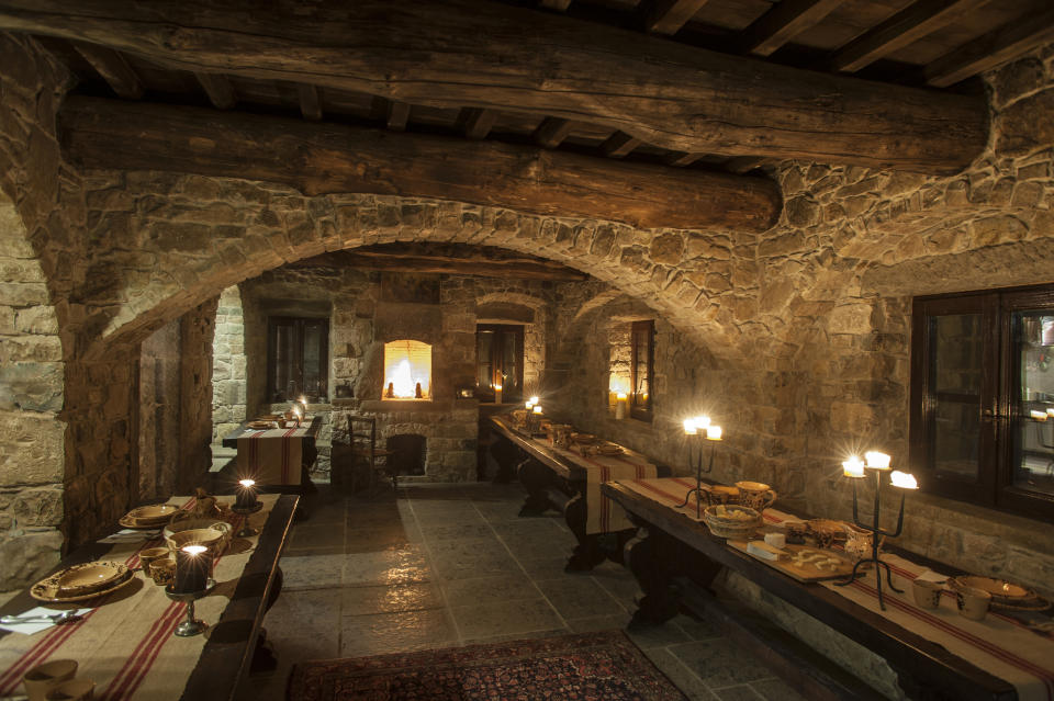 The restaurant inside the Eremito Hotel, in Umbria. - Credit: Courtesy image / Marco Ravasini