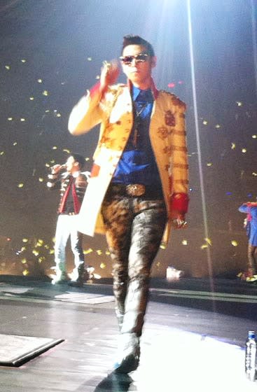 Big Bang member T.O.P. strikes a stylish pose at the BigBang Alive Galaxy Tour in Manila on Oct. 24 at the Mall of Asia Arena. (Photo by Erikson Tan)