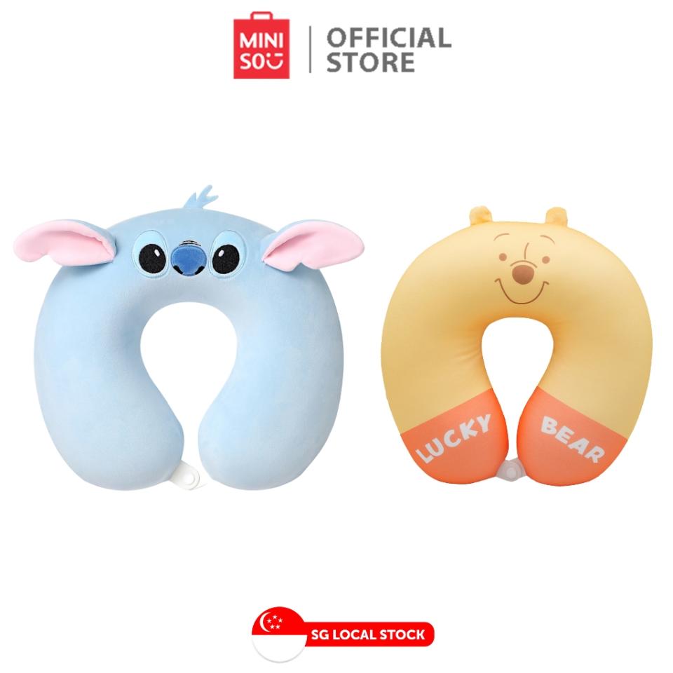 MINISO Disney Lilo & Stitch Collection Ears Neck Pillow/Winnie the Pooh Collection Particle U-Shaped Neck Pillow. (Photo: Shopee SG)