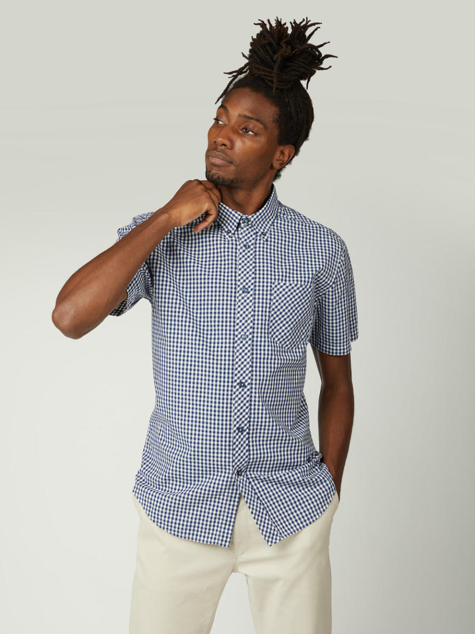 <p><a href="https://go.redirectingat.com?id=74968X1596630&url=https%3A%2F%2Fwww.bensherman.com%2Fcollections%2Fshort-sleeve-shirts%2Fproducts%2F59142c-026-short-sleeve-signature-gingham-shirt-dark-blue&sref=https%3A%2F%2Fwww.menshealth.com%2Fstyle%2Fg19520398%2Fbest-short-sleeve-shirts-summer%2F" rel="nofollow noopener" target="_blank" data-ylk="slk:Shop Now;elm:context_link;itc:0;sec:content-canvas" class="link ">Shop Now</a></p><p>Signature Short-Sleeve Gingham Shirt</p><p>$89.00</p><p>bensherman.com</p>