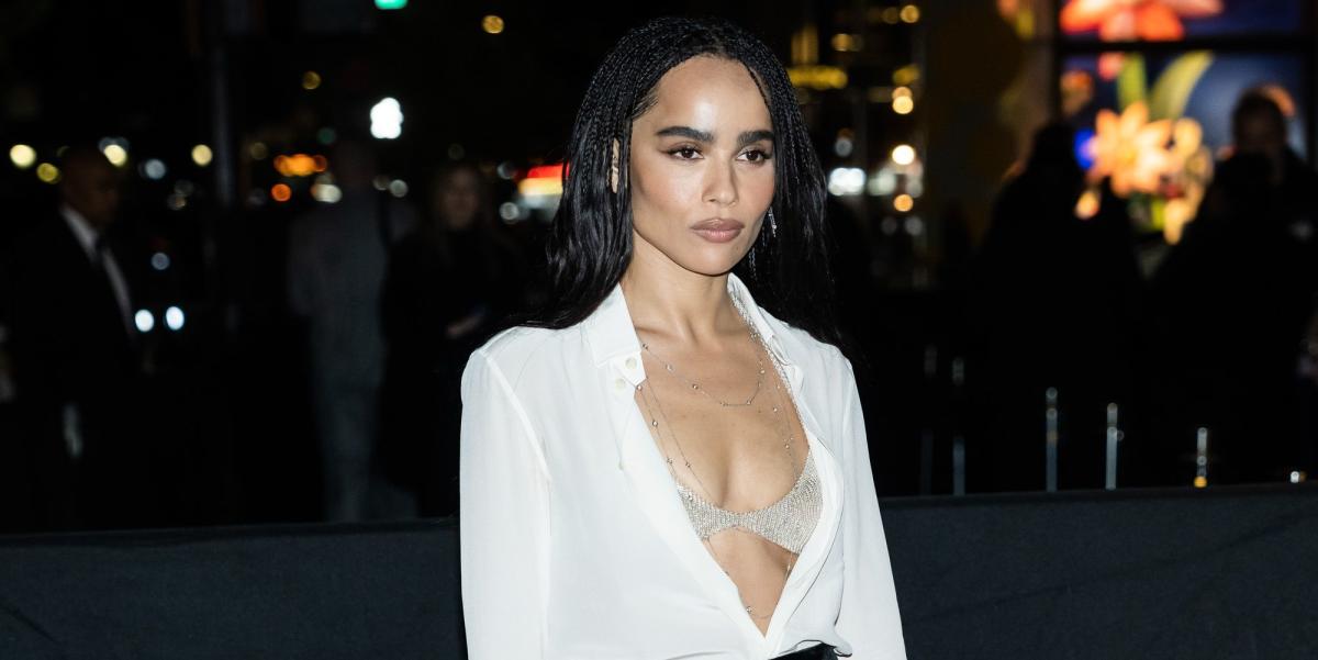 Zoë Kravitz Wore a $24,000 18-Karat-Gold Bra Top to the Oscars After-Parties