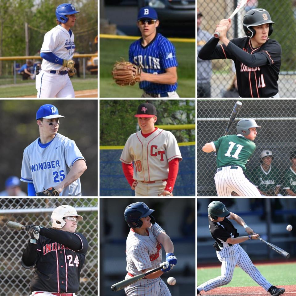 Pictured are members of the 2023 Daily American Somerset County All-Star Baseball Team, bottom row, from left, Conemaugh Township's Tyler Weber, Rockwood's Hunter Whipkey and North Star's Connor Yoder, middle row, Windber's Andrew Scalia, Conemaugh Township's Tanner Shirley and North Star's Cayden Turner, top row, Windber's Lucas Oleksa, Berlin Brothersvalley's Pace Prosser and Somerset's Nolan Riggs.