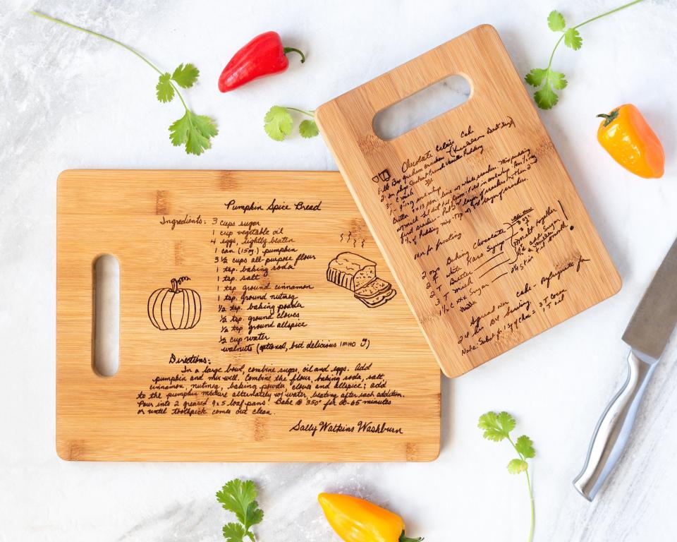 Engraved Family Recipe Cutting Board