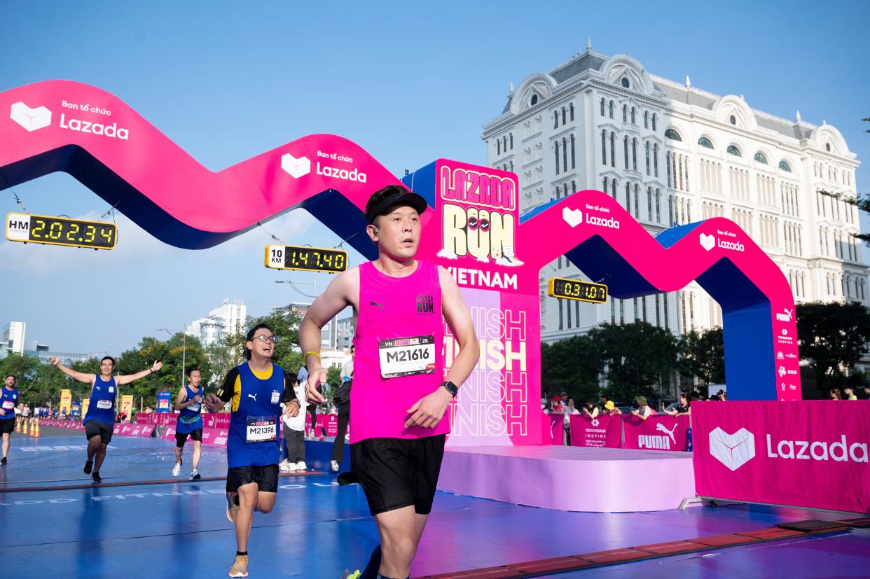 Marcus Chew at Lazada Run Vietnam earlier this year. (PHOTO: Lazada Singapore)