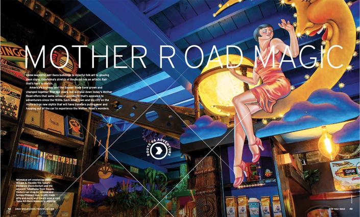 Route 66 is a featured section in the 2022 Oklahoma travel guide.