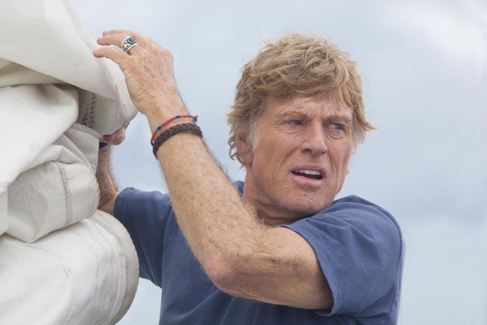 This photo released by Roadside Attractions shows Robert Redford starring in J.C. Chandor's "All Is Lost." (AP Photo/Roadside Attractions, Daniel Daza)