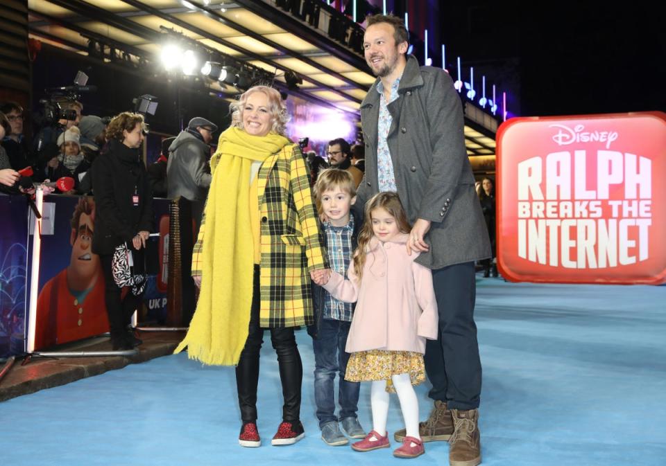 Cawood attends a red carpet premiere alongside her family (Getty Images for Disney)