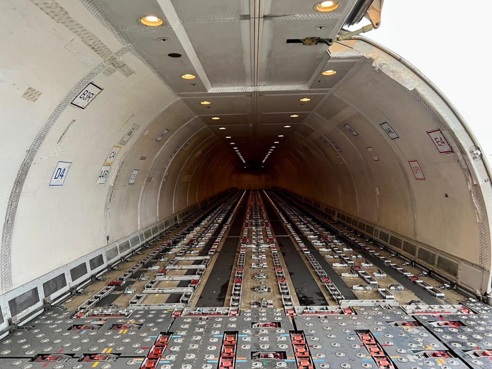 ABX converted Boeing 767-300 freighter tour at New York-JFK airport in January.