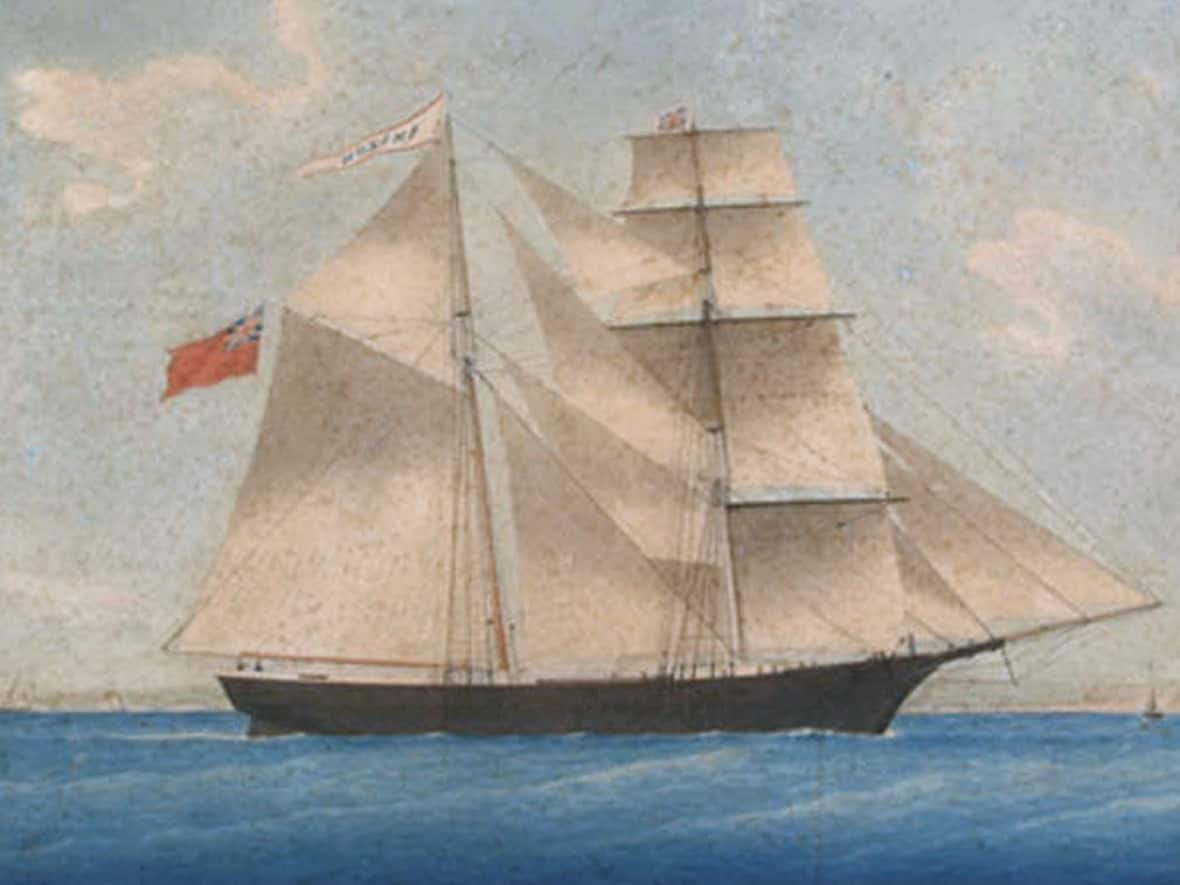 An unattributed 1861 painting of the Amazon, later to be renamed the Mary Celeste, entering Marseille harbour.  (Public domain - image credit)