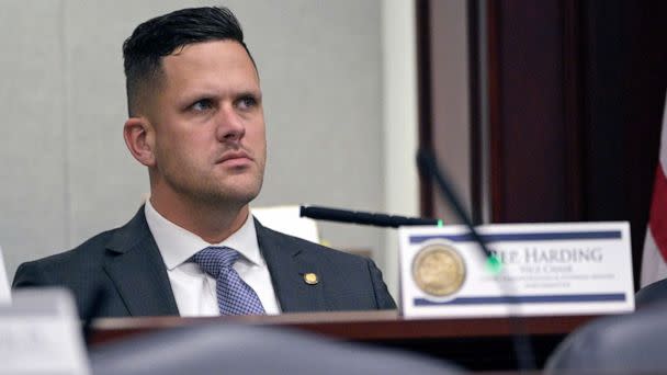 PHOTO: Florida state Rep. Joe Harding listens during a Local Administration and Veterans Affairs Subcommittee hearing in a legislative session on Jan. 13, 2022, in Tallahassee, Fla. (Phelan M. Ebenhack/AP, FILE)