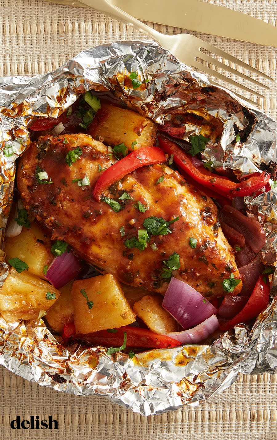 hawaiian pineapple chicken foil pack