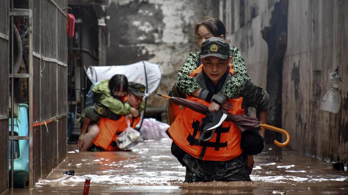 随着地区升温，中国城市正面临洪水