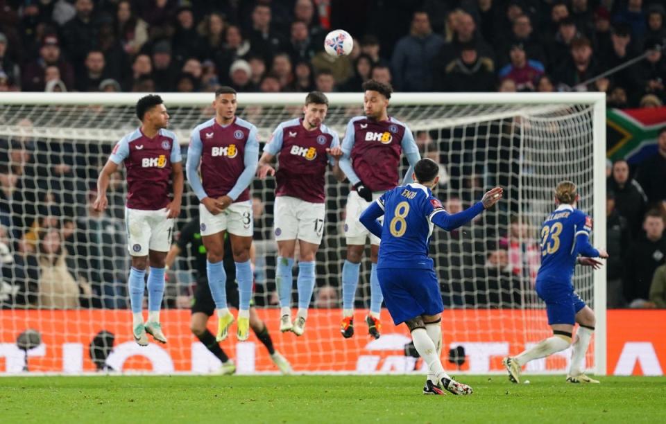 Fernandez scored a stunning free kick to cap the win at Villa Park (PA)