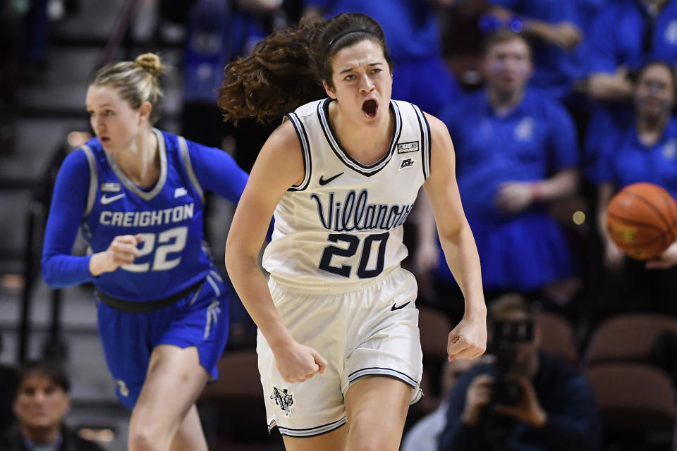 Villanova's Maddy Siegrist is leading the NCAA in points per game and will be one of the best players in this year's NCAA tournament. (AP Photo/Jessica Hill)