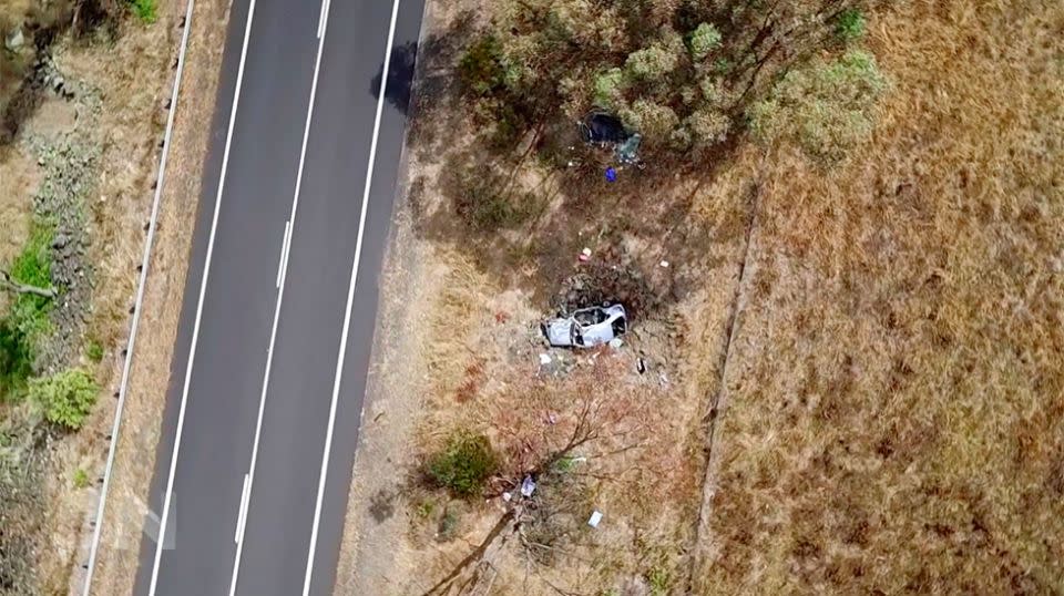 Mel's car was just metres from the road, but almost impossible for passers by to see.