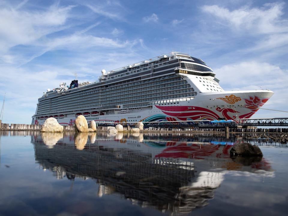 Das Kreuzfahrtschiff Norwegian Joy. - Copyright: Derek Davis/Portland Press Herald via Getty Images