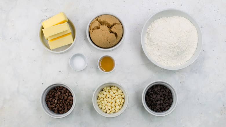 triple chocolate chip cookie brittle ingredients