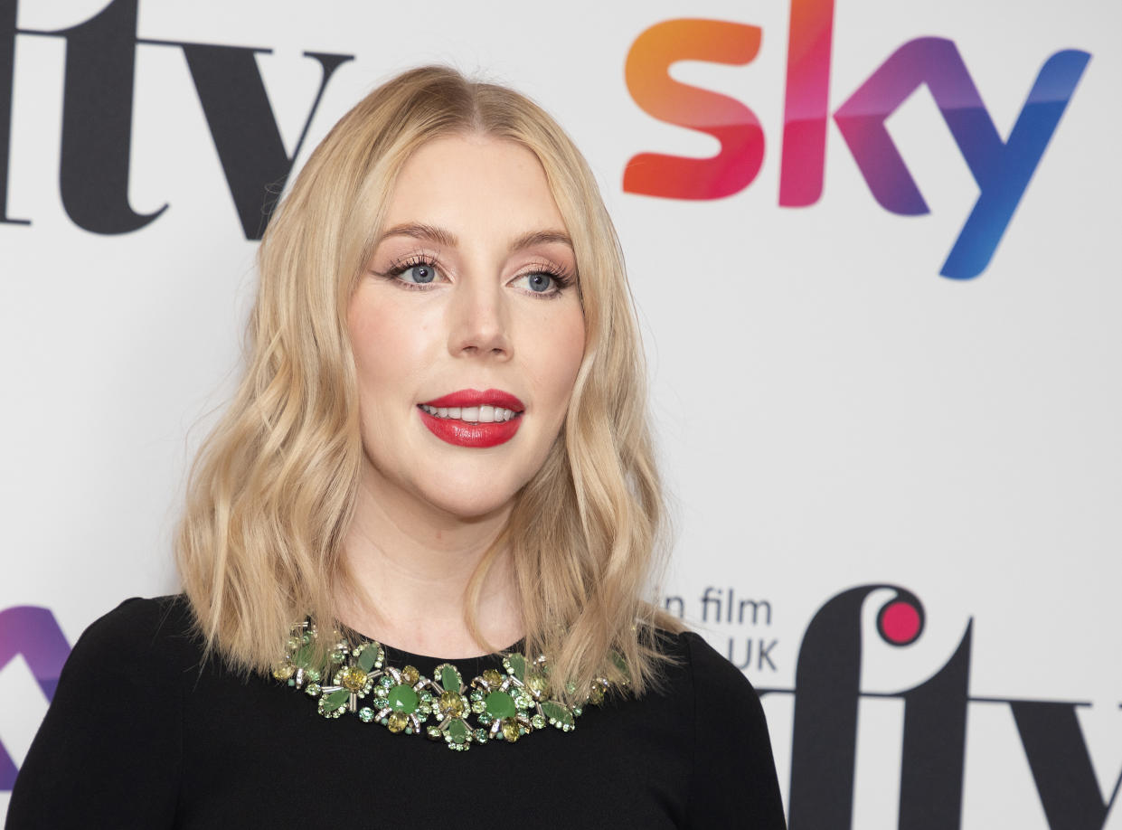 LONDON, ENGLAND - DECEMBER 02: Katherine Ryan arrives at the 