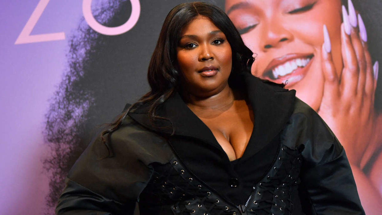 LOS ANGELES, CALIFORNIA - DECEMBER 14: Lizzo poses during Reel To Reel: LOVE, LIZZO at The GRAMMY Museum on December 14, 2022 in Los Angeles, California.   Sarah Morris/Getty Images for The Recording Academy/AFP (Photo by Sarah Morris / GETTY IMAGES NORTH AMERICA / Getty Images via AFP)