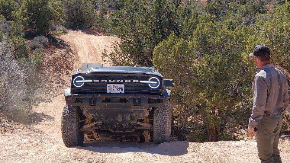 Steve "Pete" Peterson of Colorado Springs, Colorado went to the Bronco Off-Roadeo in Moab, Utah in April 2022. The U.S. Air Force veteran said, as a new Bronco owner, the fun day made him feel like a little kid.