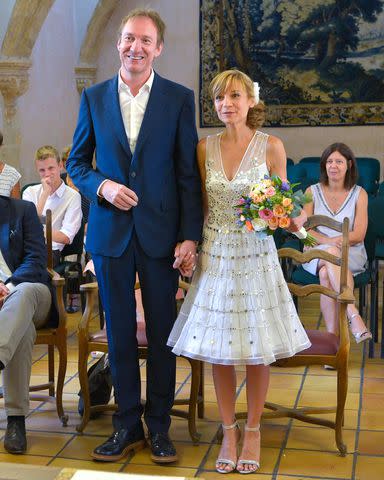 david thewlis/instagram David Thewlis and Hermine Poitou at their wedding in Aix-en-Provence, France in 2016.