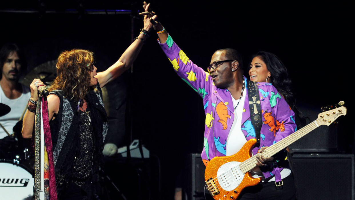  Randy Jackson perform onstage at the iHeartRadio Music Festival held at the MGM Grand Garden Arena on September 24, 2011 in Las Vegas, Nevada. 