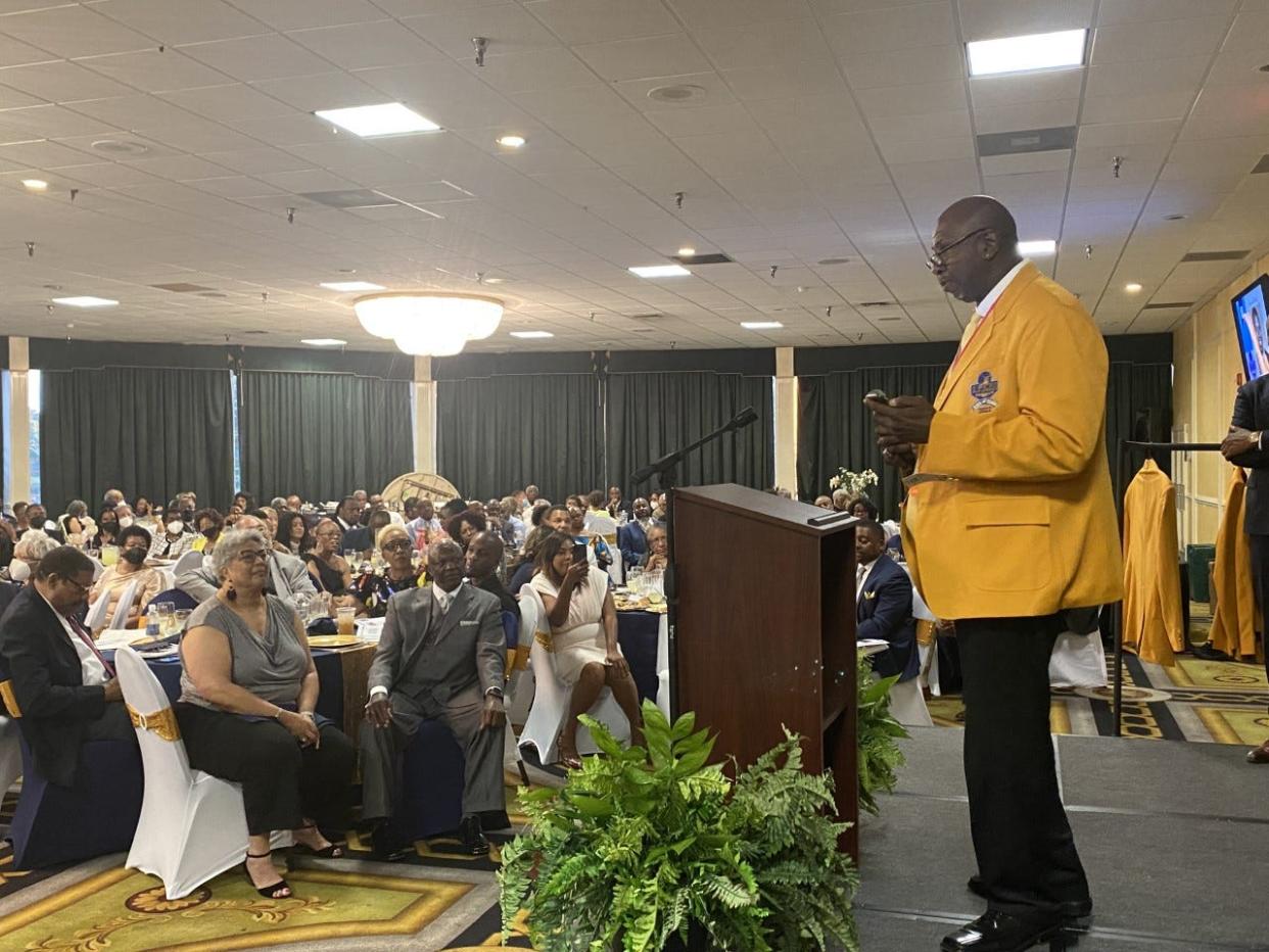 Brian Bullock, 1983 graduate of E.E. Smith High School, was inducted into the Sports Hall of Fame on Sunday, May 29, 2022.