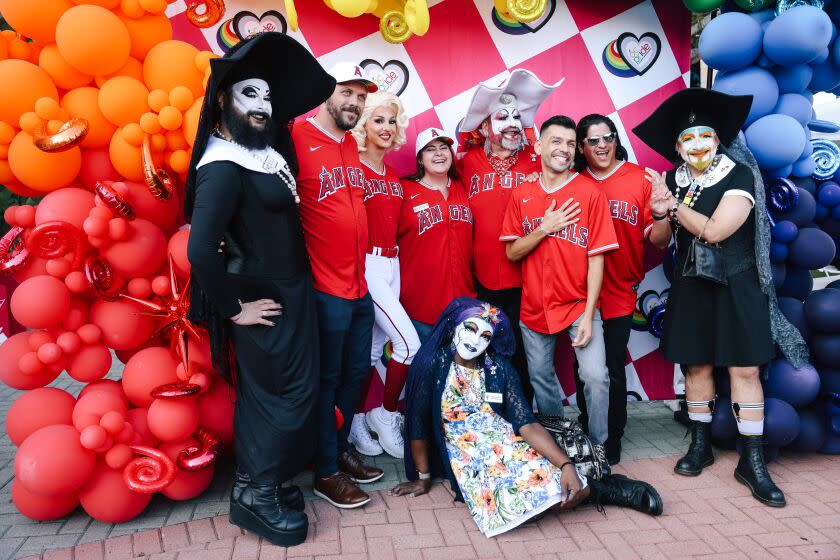 Angels celebrate Pride night with pageantry