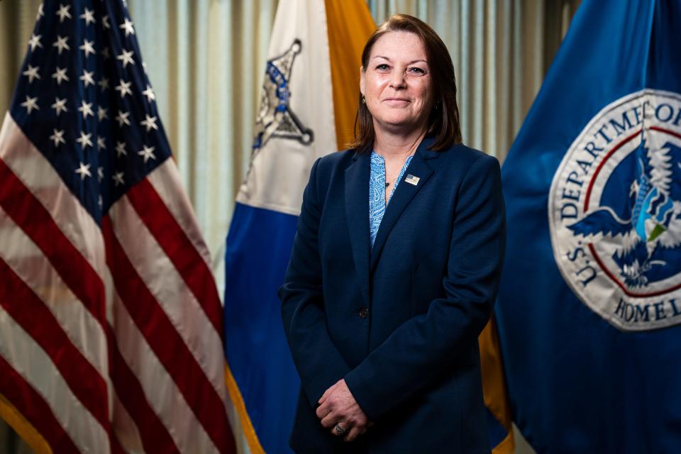 Kimberly Cheatle, the director of the Secret Service, poses for a portrait at the agency's headquarters in Washington D.C. on Mar. 21, 2023.